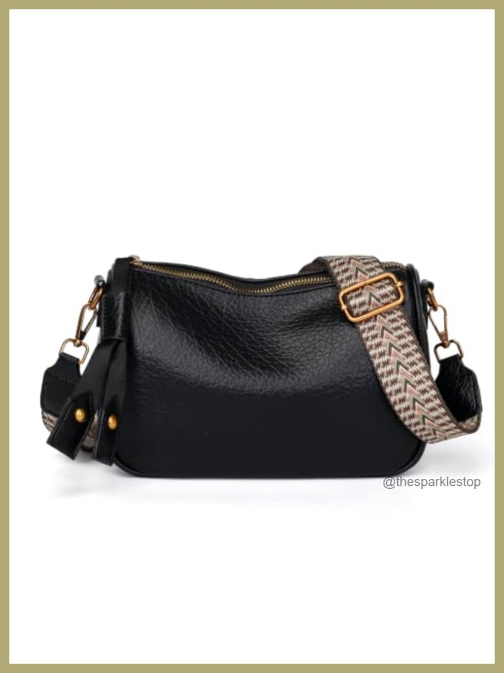 Women Faux Leather Crossbody Purse Small Shoulder Bag Wide Strap